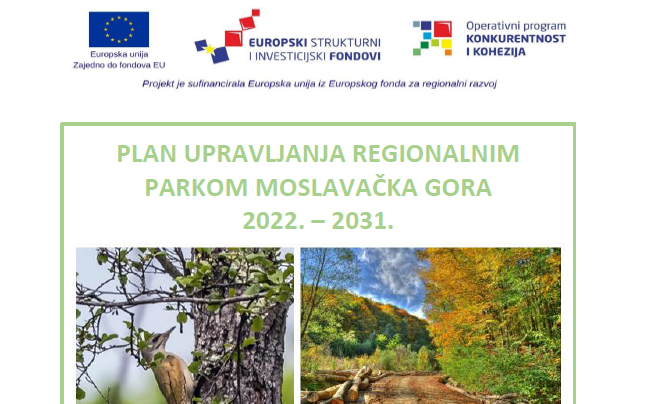 Javni uvid u prijedlog Plana upravljanja regionalnim parkom Moslavačka gora