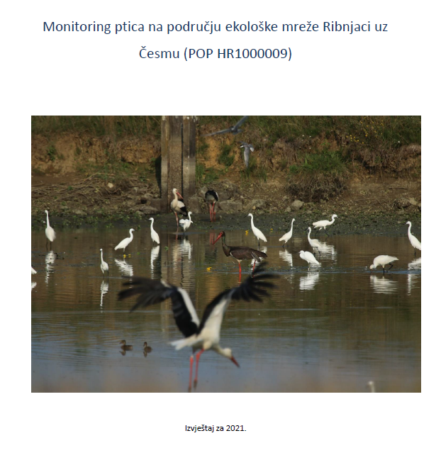 Monitoring ptica na području ekološke mreže HR1000009 Ribnjaci uz Česmu