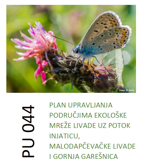 Javni uvid u prijedlog Plana upravljanja područjima ekološke mreže Livade uz potok Injaticu, Malodapčevačke livade i Gornja Garešnica